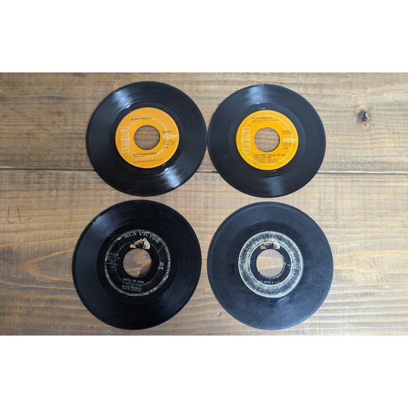 RCA Victor Other - Elvis Presley 45 RPM Vinyl Record Lot RCA Suspicious Minds 7 Inch Singles Hunk